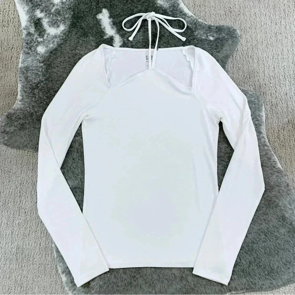 NWT Modern Cut-Out Halter T-Shirt - Picture 7 of 11